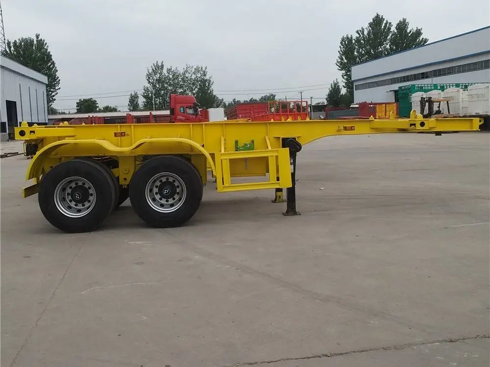 40 FT 20 Feet Skeleton Movable With Lock Chassis Box Storage Cargo Loader Tilt Container Flatbed Utility Semi Trailer