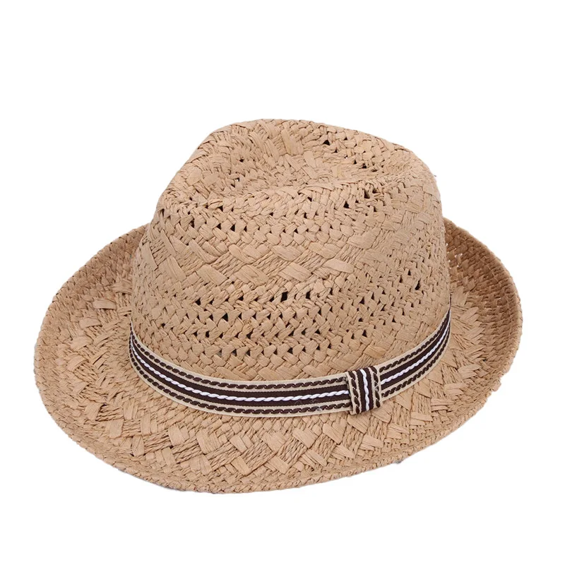 2022 Summer Lafite Straw Hat For Women Fresh Sunshade Sunhat Hollow Brim Adjustable Panama Hats Straw Fedora Beach Decorated