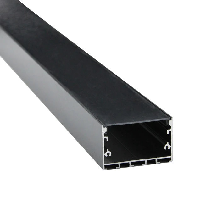 Black and white extruded aluminum profile, used for LED light strip, black aluminum black cover aluminum profile