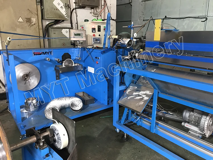 MYT HVAC Insulated spiral flexible aluminum duct forming manufacturing machine for air condition hose tube making