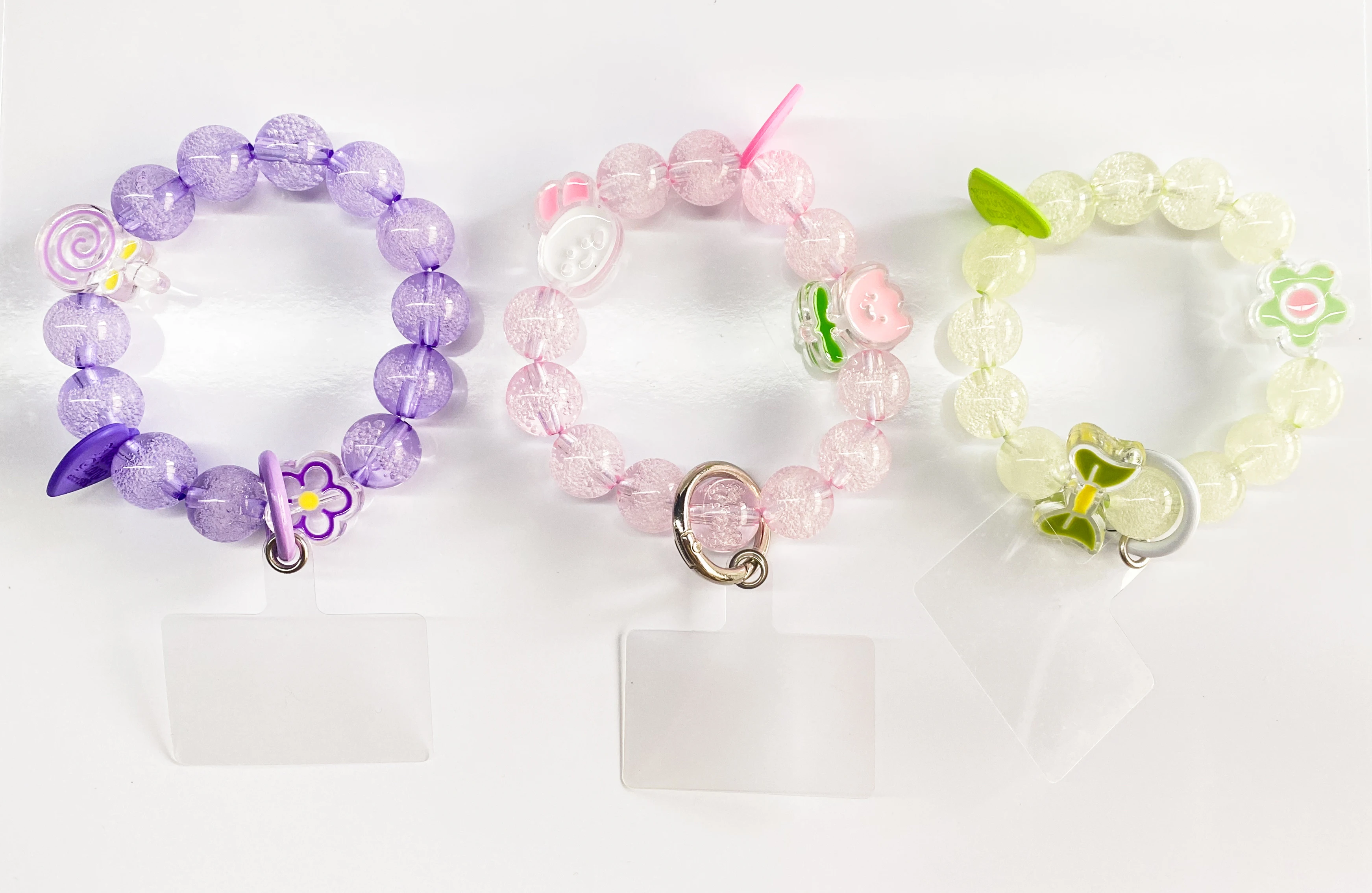 Promotional Gift Key Fob Wristlet Lanyard  for Girls Wristlets Wallet Hand Bag Strap Cellphone with Transparent card Lanyard