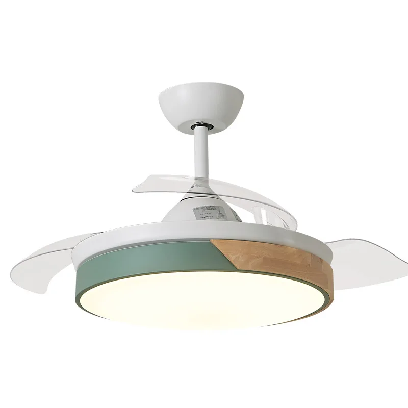 Modern Designer Decorative Retractable Ceiling Light Bedroom Fancy Remote Control Vintage Led Ceiling Fans Chandelier