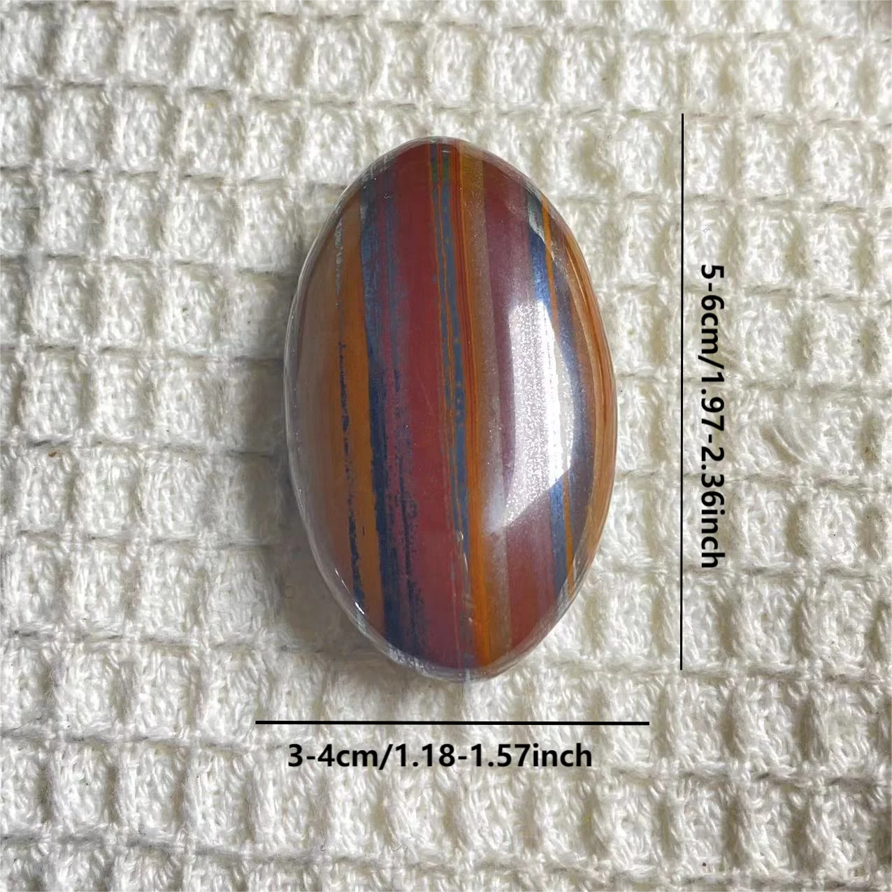 Natural Iron Ore Tiger Eye Symbiosis Palm Stone, Worry Stone, Meditation Home Decoration, Natural Mineral Collection Display,