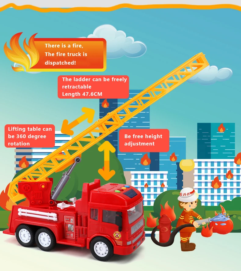 Большой инерционный инженерный автомобиль 28/5000, цементный экскаватор, пожарный двигатель, набор моделей самолетов, детские игрушки