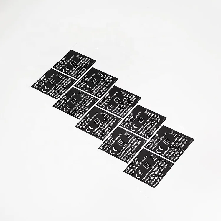 GR-L-005 instruction labels with custom printing and shapes for electronic products