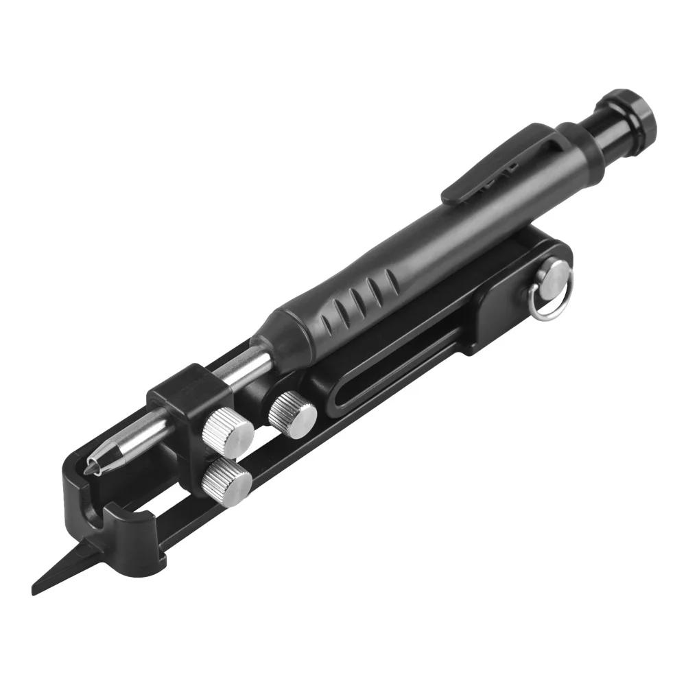 4 in 1 Multifunctional Tool Construction Pencil Deep Hole Woodworking Marking Scriber Pencil Custom Carpenter Pencil Set Refill