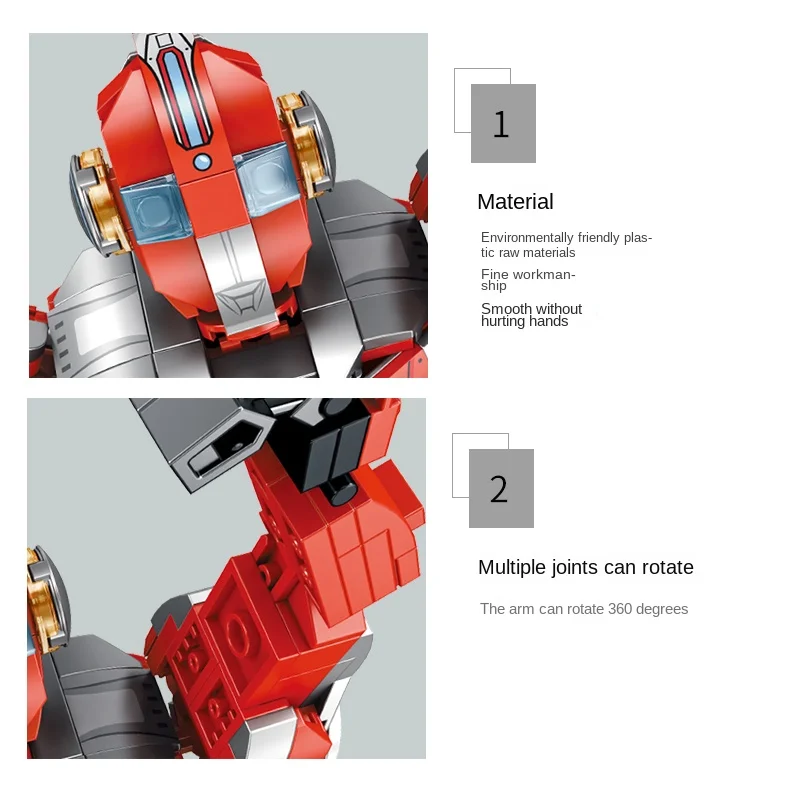 Wholesale 690019 8 in 1 Deformation Robot Diy Assemble Lepining toy Creative Small Particle Building Blocks Robot Set Toy