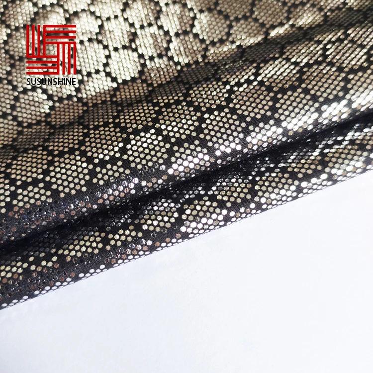 
polyester spandex 4way stretch light bronzing fabric 