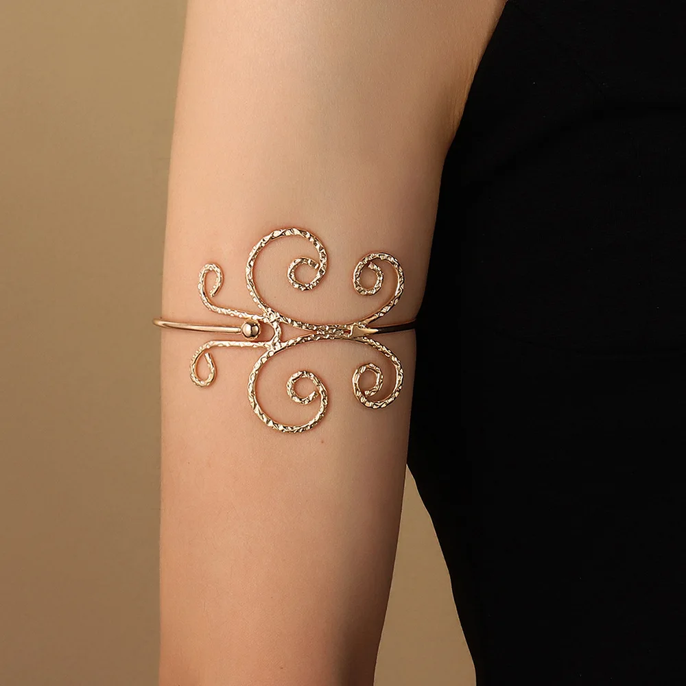 New Fashion High Quality Arm Bracelet Jewelry Gold Plated Geometric Arm Cuff