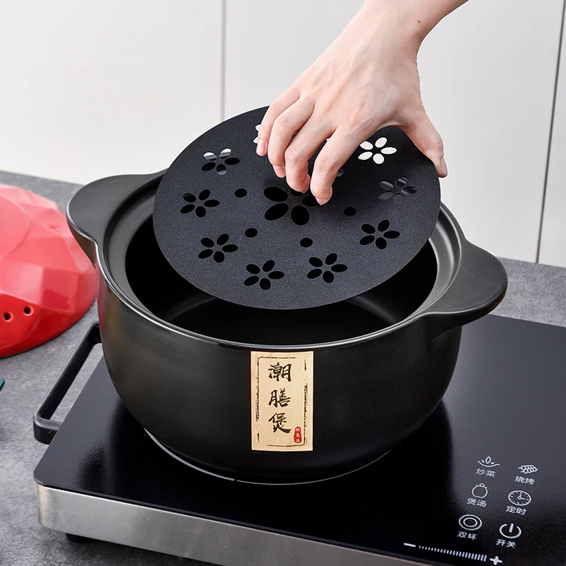 RONGYE ceramic pot heat resistance cooking pot induction-gas-stove safe soup cooking pot