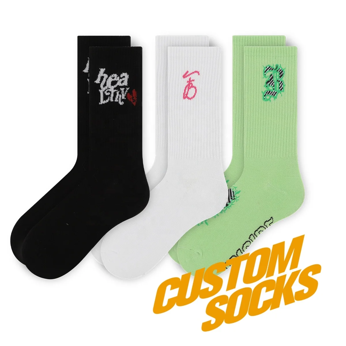 FREE DESIGN & MOCKUP made your own design logo sports socks custom design elite workout socks customizer men sport socks