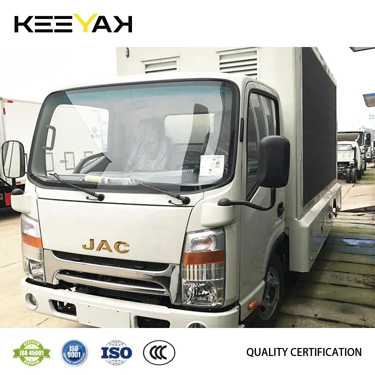 Jac 1040 мобильные грузовики с светодиодным экраном 3 м 4 lhd дизельный рекламный грузовик 130hp светодиодный для продажи