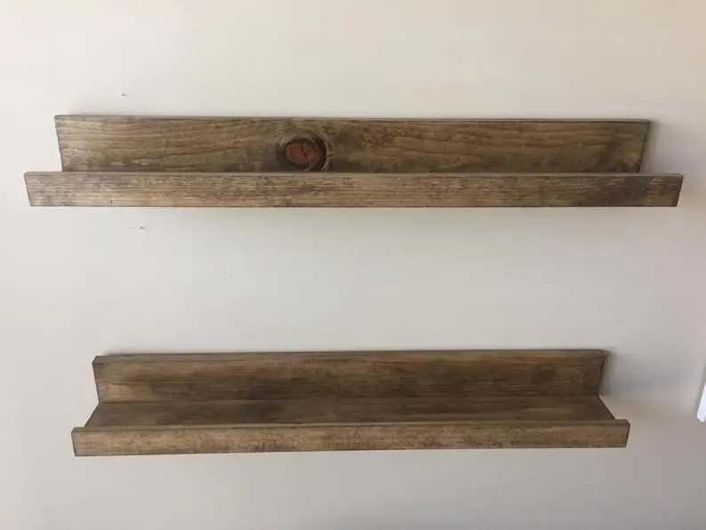 JUNJI customized Cheaper Wood Floating Shelves Wall Mounted Shelves Wall Shelf With Hidden Bracket