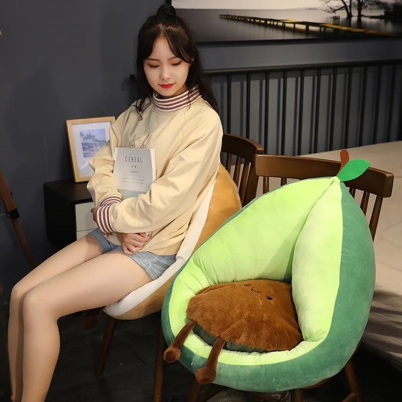 Amazon Hot Sale Kawaii Cartoon Animal Avocado Frog Cushion Tatami Mat Seat Cushion Plush Pillow Toy