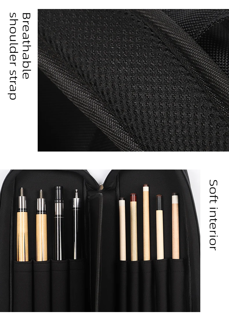 Best-selling soft waterproof pool cue case for snooker and billiards