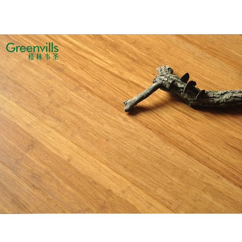 
2021 Greenvills strand woven solid bamboo floor click system floating carbonized bamboo flooring 
