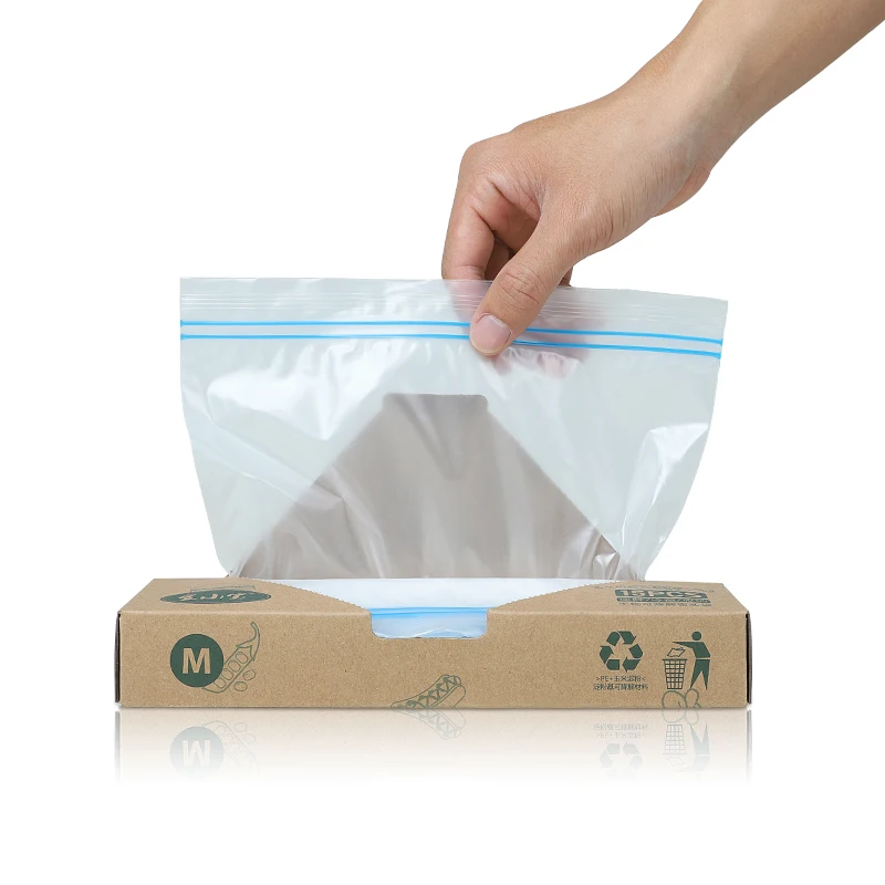 Manufacture  Biodegradable environmental Green color compost PBAT+PLA+Corn Starch customizable logo zip sandwich bags  lock