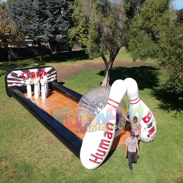 Durable commercial grade kids interactive zorbing activities inflatable human zorb ball bubble bowling