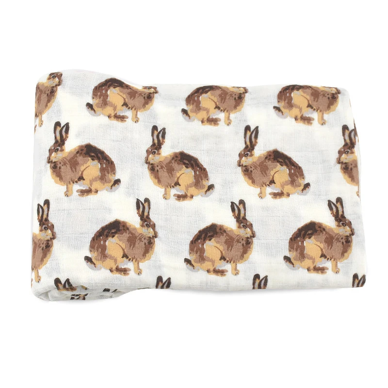 Foreign trade export bamboo fiber bamboo cotton 2-layer gauze baby carriage cover blanket newborn swaddle towel