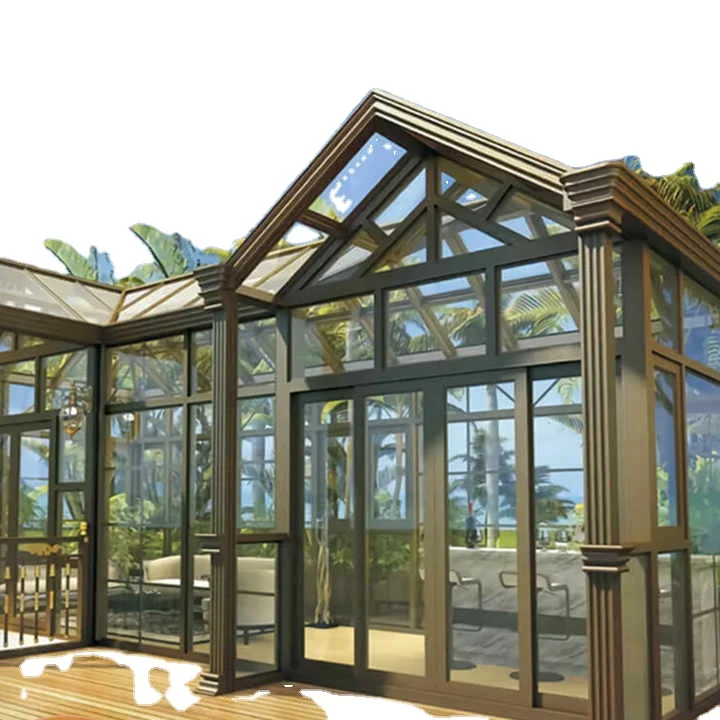 Customizable Luxury Prefabricated Conservatory Garden Sunroom Glass Greenhouse