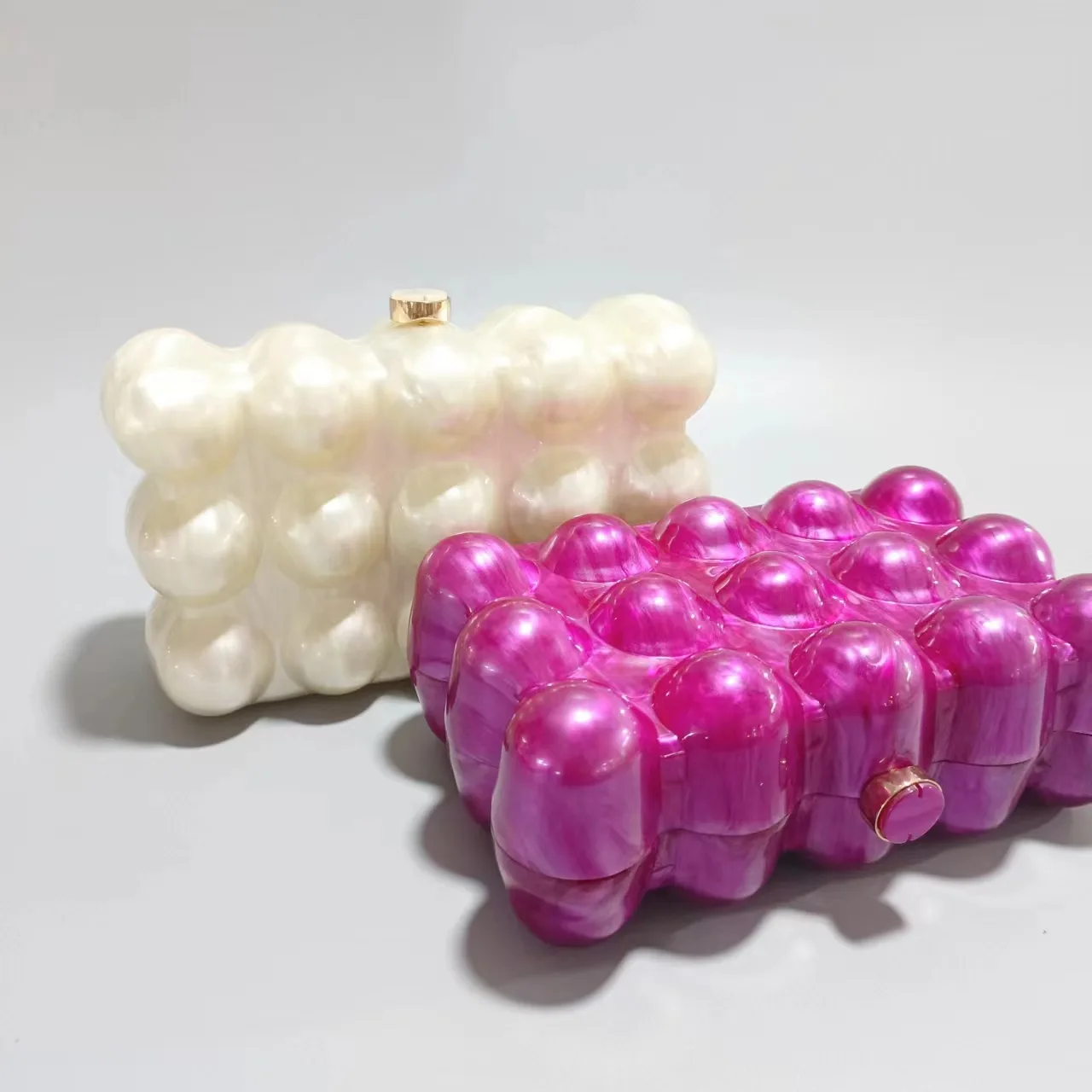 Factory Wholesale Wavy Eggshell Shape Acrylic Bag Stylish Crossbody Single Shoulder Acrylic Dinner Bag