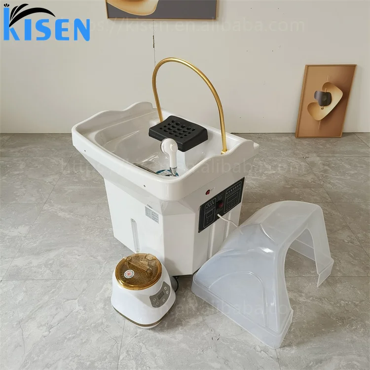 Kisen Thai Shampoo Massage Bed Hot Sale Salon Hair Washing Bed Accessories Water Tank Portable Shampoo Chair Basin Without Pipes