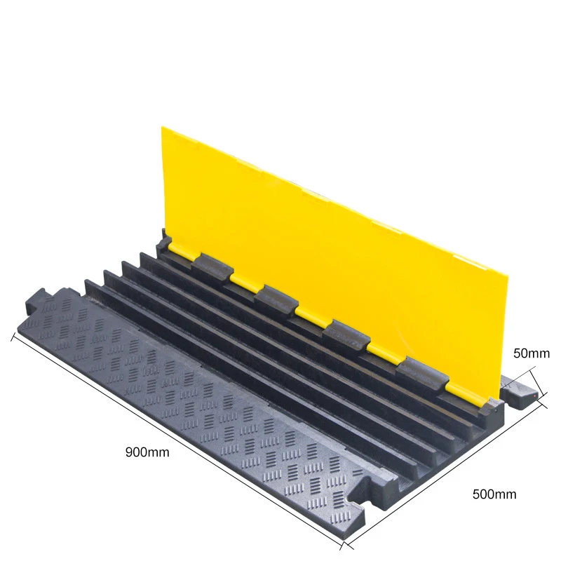 5 channels rubber and plastic cable trunking cable protector rubber cable tray