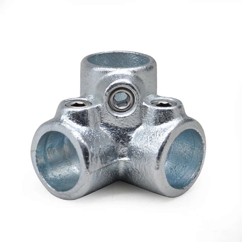 Hot galvanized cast iron key clamp fitting on crossover