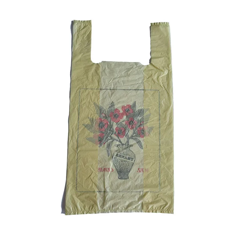Compostable Cornstarch Pla Pbat Biodegradable T Shirt Plastic Bags Eco Friendly Shopping Bio plastic Bag