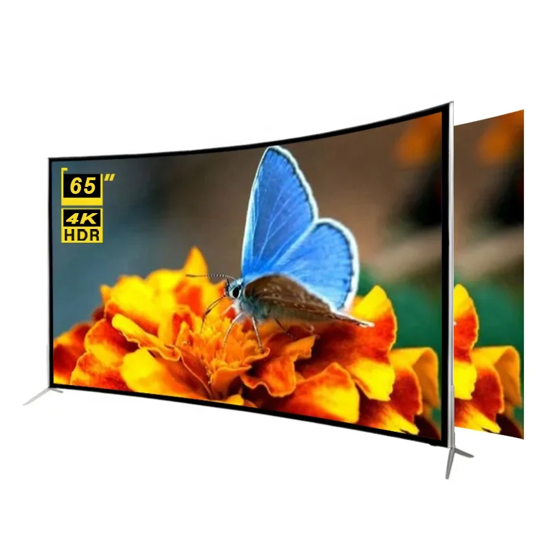 Best price Guangzhou factory 4K HD curved screen 65 inch Smart television Android smart TV