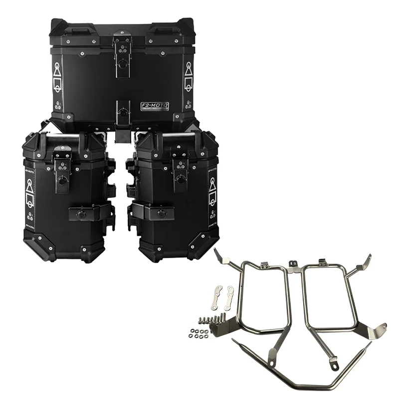 F2-Moto Tail Bracket Motorcycle Side Luggage Rack Aluminum Alloy Motorcycle Side Box Motorcycle Top Case Side Boxes