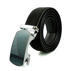 Trendy Customized Alloy Automatic Belt Man Luxury Checkerboard Textured Cow Hide Genuine Leather Belts