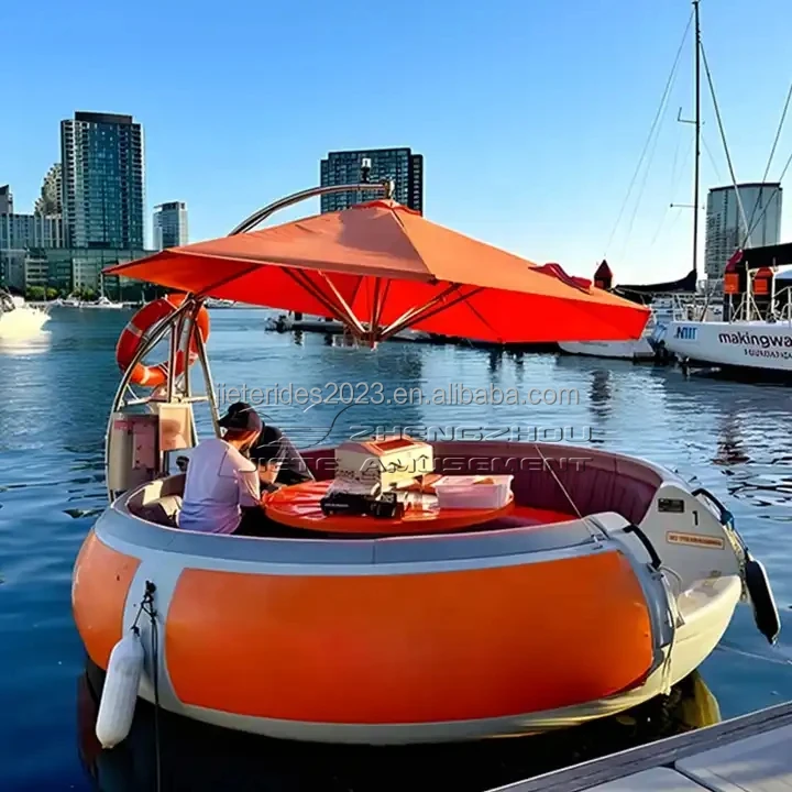 4 Seater Popular Pedal Boat/ Electric water play equipment car boat bbq island type Tricycle & bike