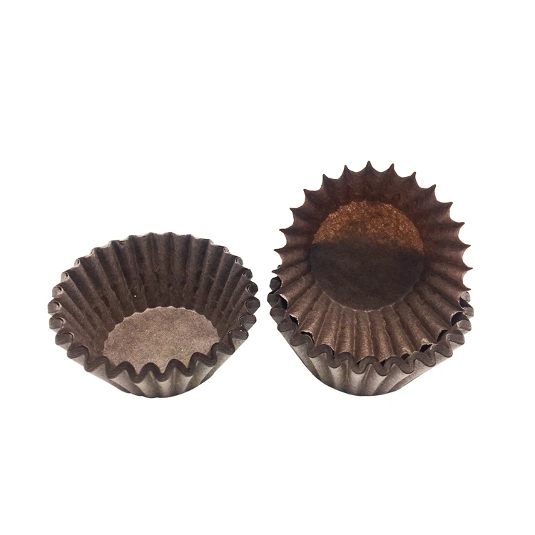 Food Grade Greaseproof Muffin Wrapper Baking Cups Brown Mini Cupcake Liner Paper Cupcake Case for Chocolates