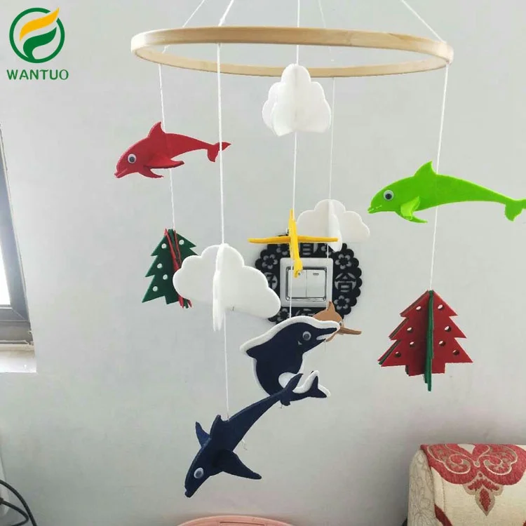 Австралийские животные мобильные телефоны для малышей из австралийского войлока деревянные детские вешалки