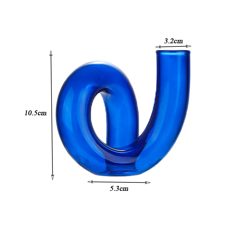 2022 Unique Design Multiple Usage Reused Colored Glass Flower Vases and Candle Holder for Home Decor