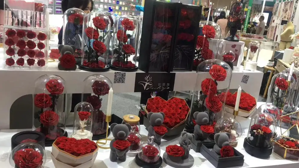 Grade A Last 5 Yeas Love rose Flora Best Quality Forever Preserved Eternal Rose in glass