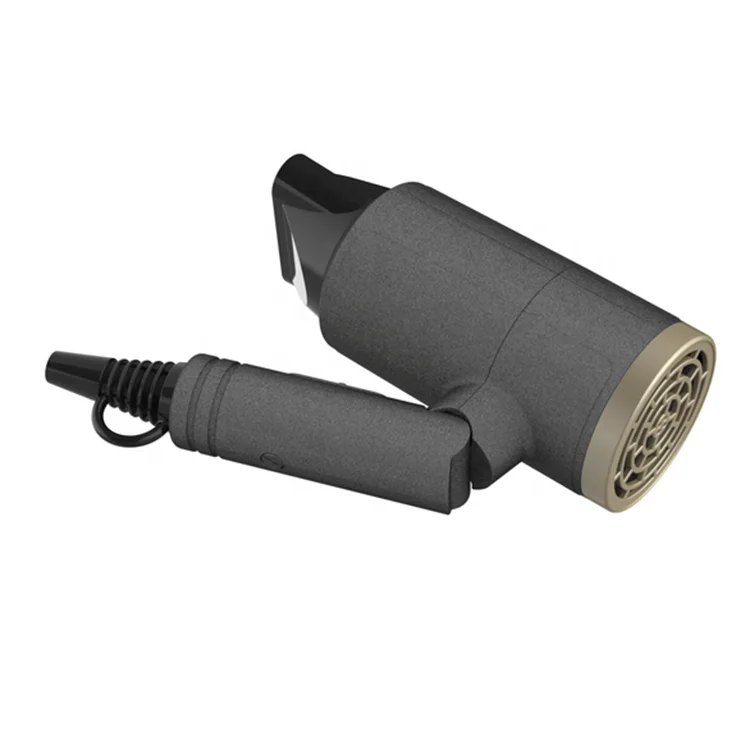 Biumart Foldable Hair Dryer High Watts Plastic Material flight Travel Small Hanging Loop Removable