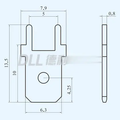 250 (6 3) Tab (0 8) PCB печатная плата паяльные клеммы латунная