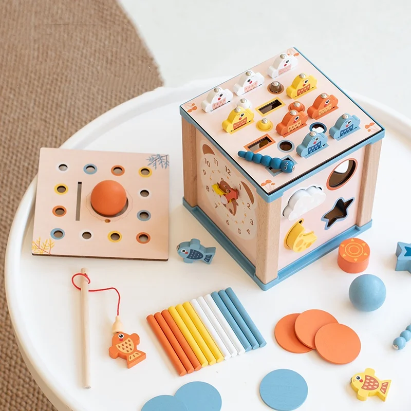 New Design Montessori Early Education Fishing Matching Wooden Toys Multi-Functional Intelligence Box Age 5-7 Years Made PC ABS