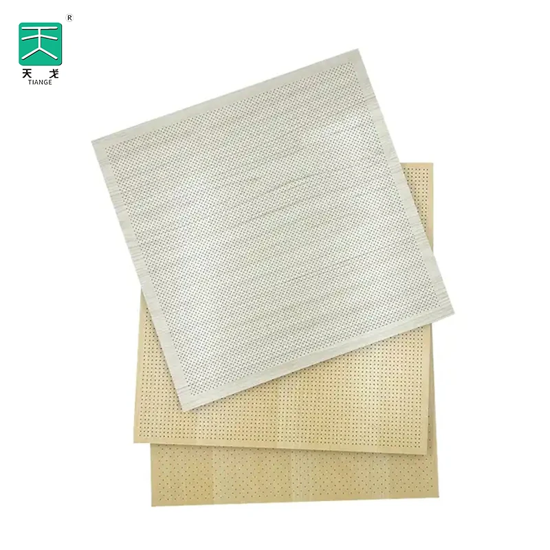 Building Project/TianGe Studio Wooden Fireproof Mgo Micro Perforated Free Standing Acoustic Ceilling Wood Panel