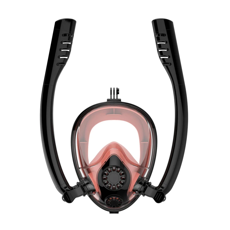 New Swimming Anti Fog Full Face Snorkeling Mask Double Breath Tube Diving Snorkel Mask Underwater Scuba Diving