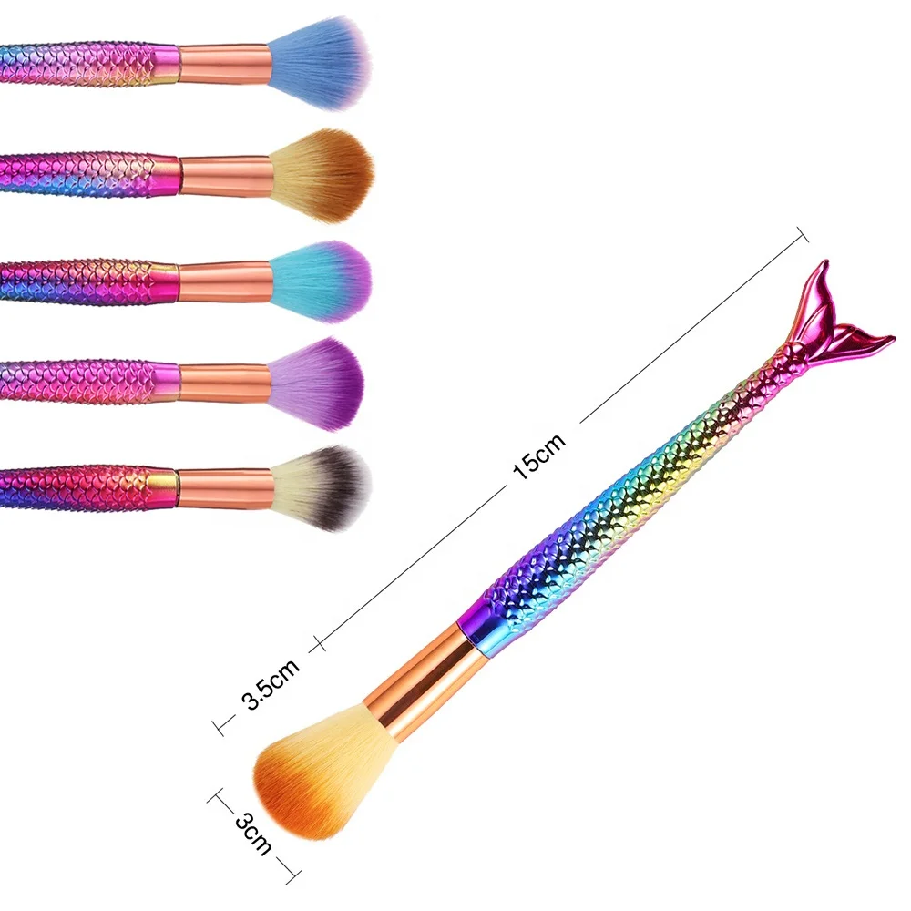 New Unique Handle Gradient Handle OEM Nail Dust Brush Manicure Nail Cleansing Brush for Nail Art Supplies