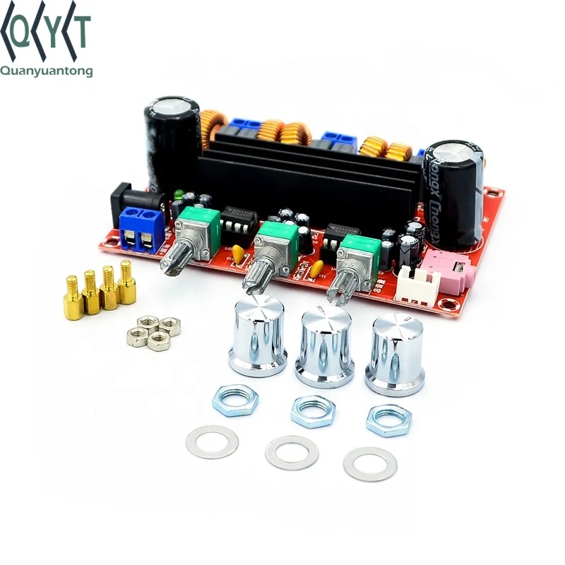 TPA3116D2 Amplifier Board TPA3116D2 2.1 TPA3116 Amplifier 2.1 Channel Audio Amplifier Board Module XH-M139 12V-24V 50W+100W