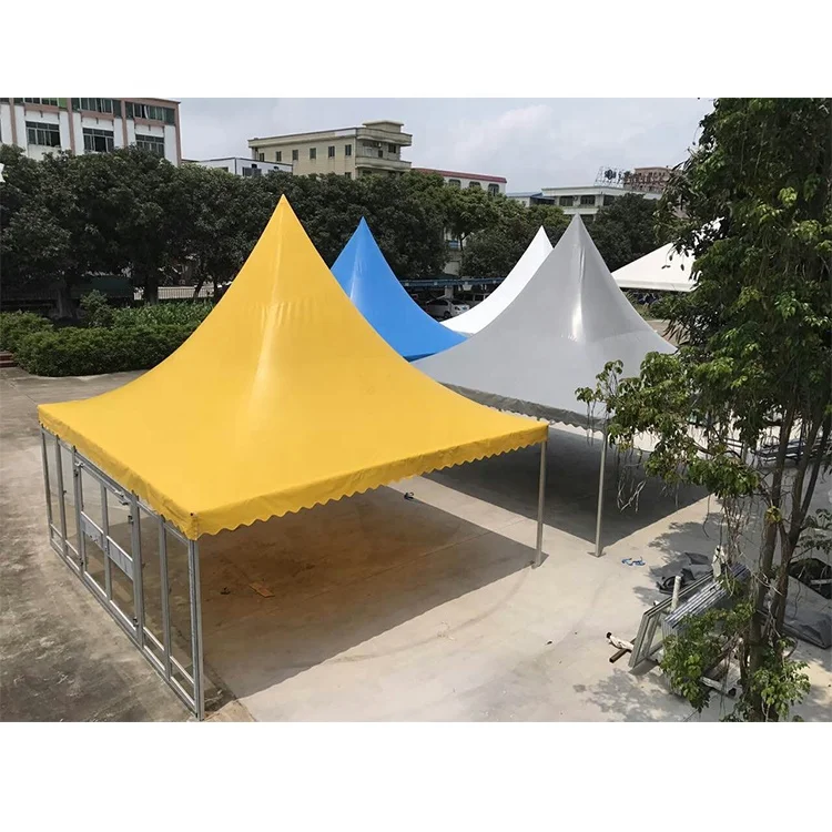 3x3 4x4 5x5 6x6m aluminum PVC Gazebo pinnacle Pagoda Tent in Guangzhou China