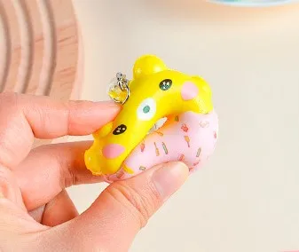 Kids Educational Custom Cute Animal Doughnut Shape Toys Anti Stress Pu Foam Reliever Squeeze Soft Slow Rising