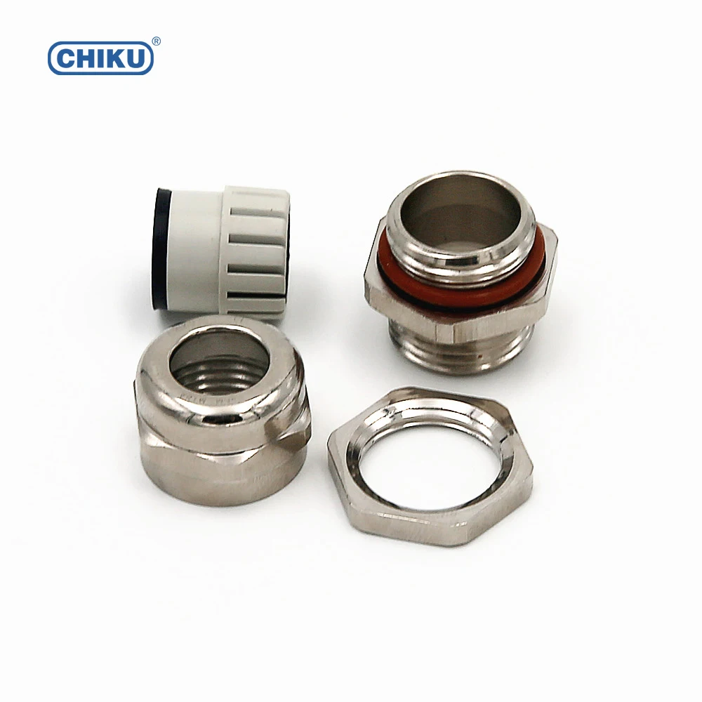 M18*1.5 Nickel plated Brass Cable Gland IP68 Protection Metal Cable Gland Cabel Range 5-10mm