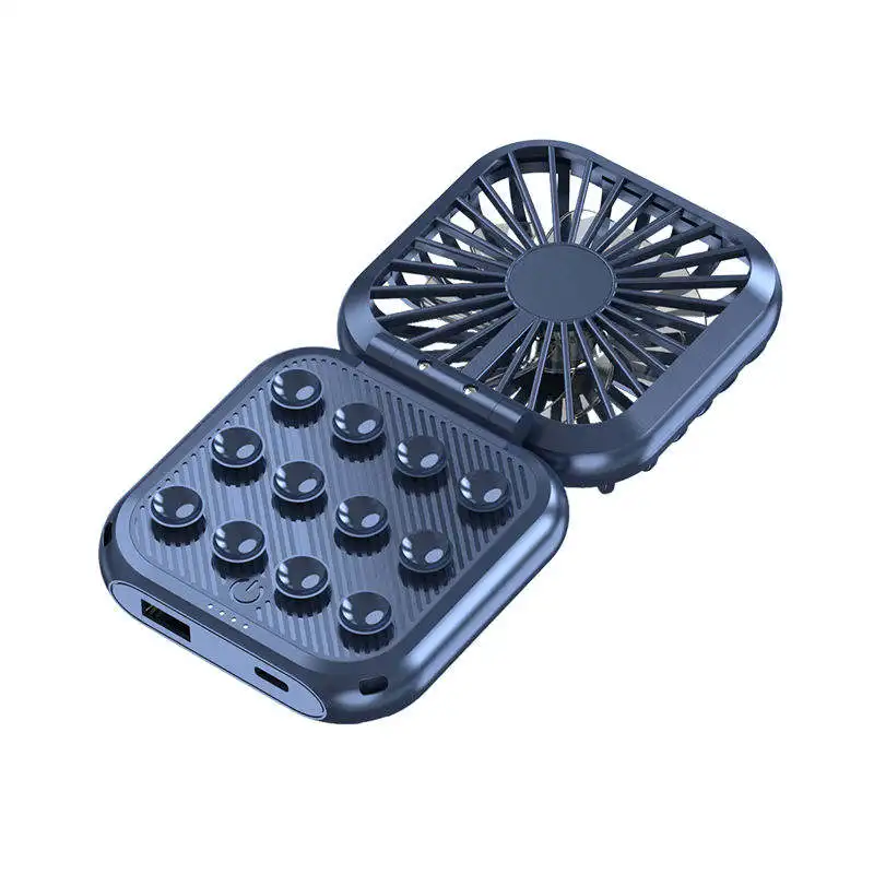 New Mobile Power Mini Fan with Suction Cup Mobile Phone Holder Convenient Power Bank Fan