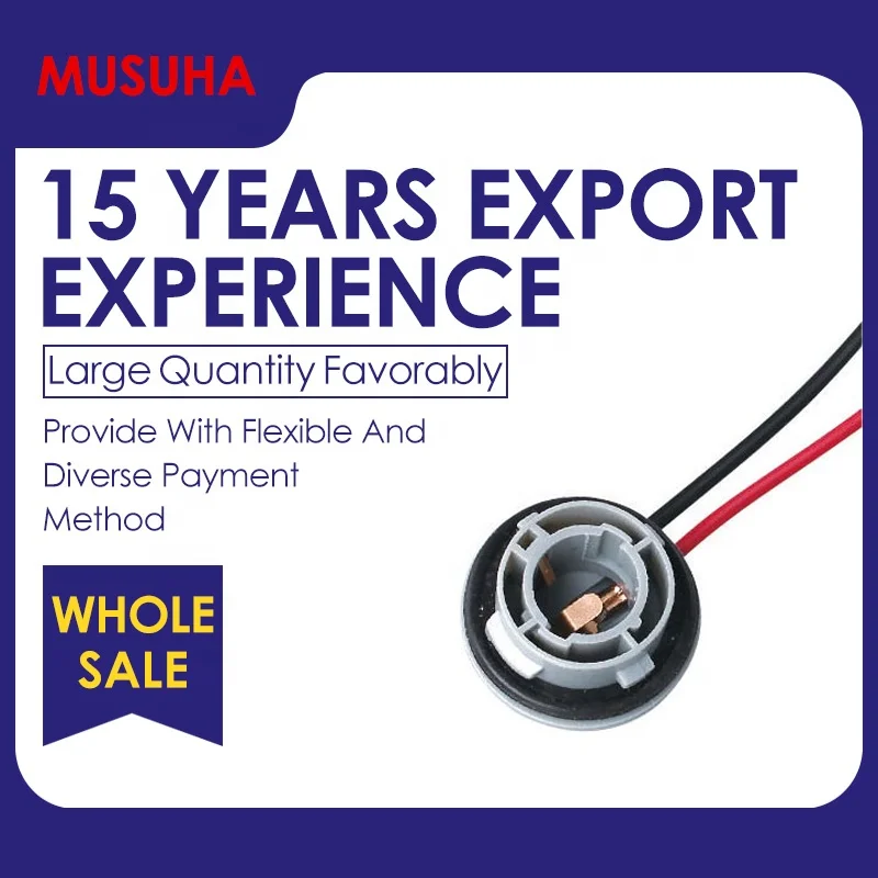 MUSUHA 1156 BA15S car bulb holder Plastic Socket 1156 BA15S Lamp holder auto connector Led light adapter 1156 BA15S socket