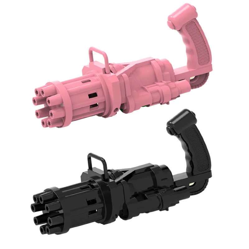 Semi-automatic bubble gun toy for kids gatling handheld black outdoor for children electric machine